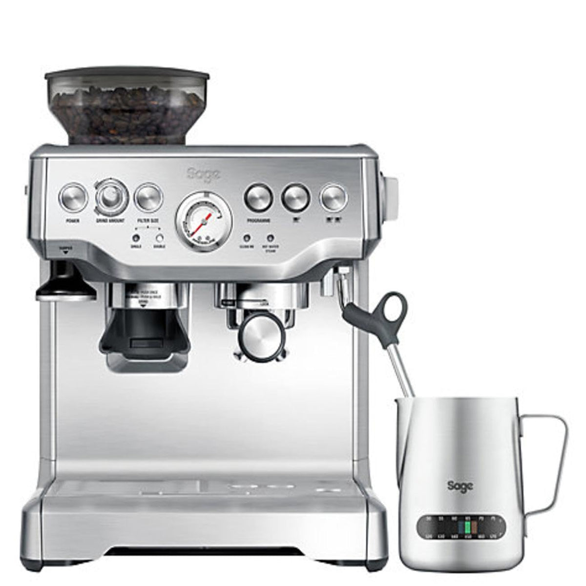 Sage Barista Express, Bean to Cup Machine, Brushed Stainless Steel