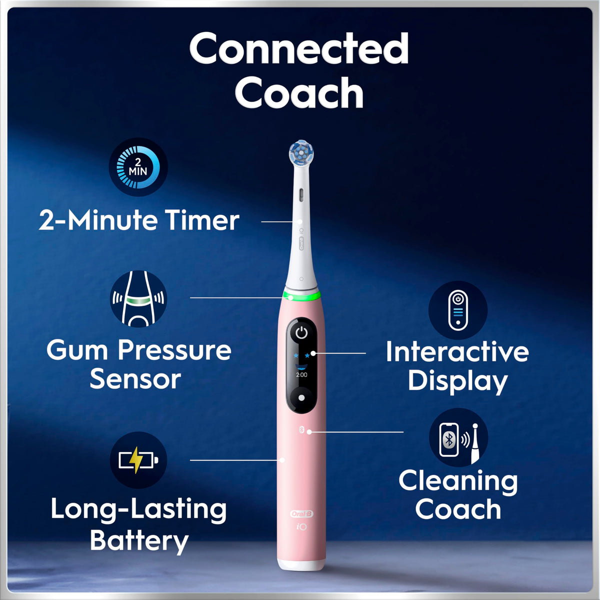 Oral-B iO6 Electric Toothbrush for Adults, Pink