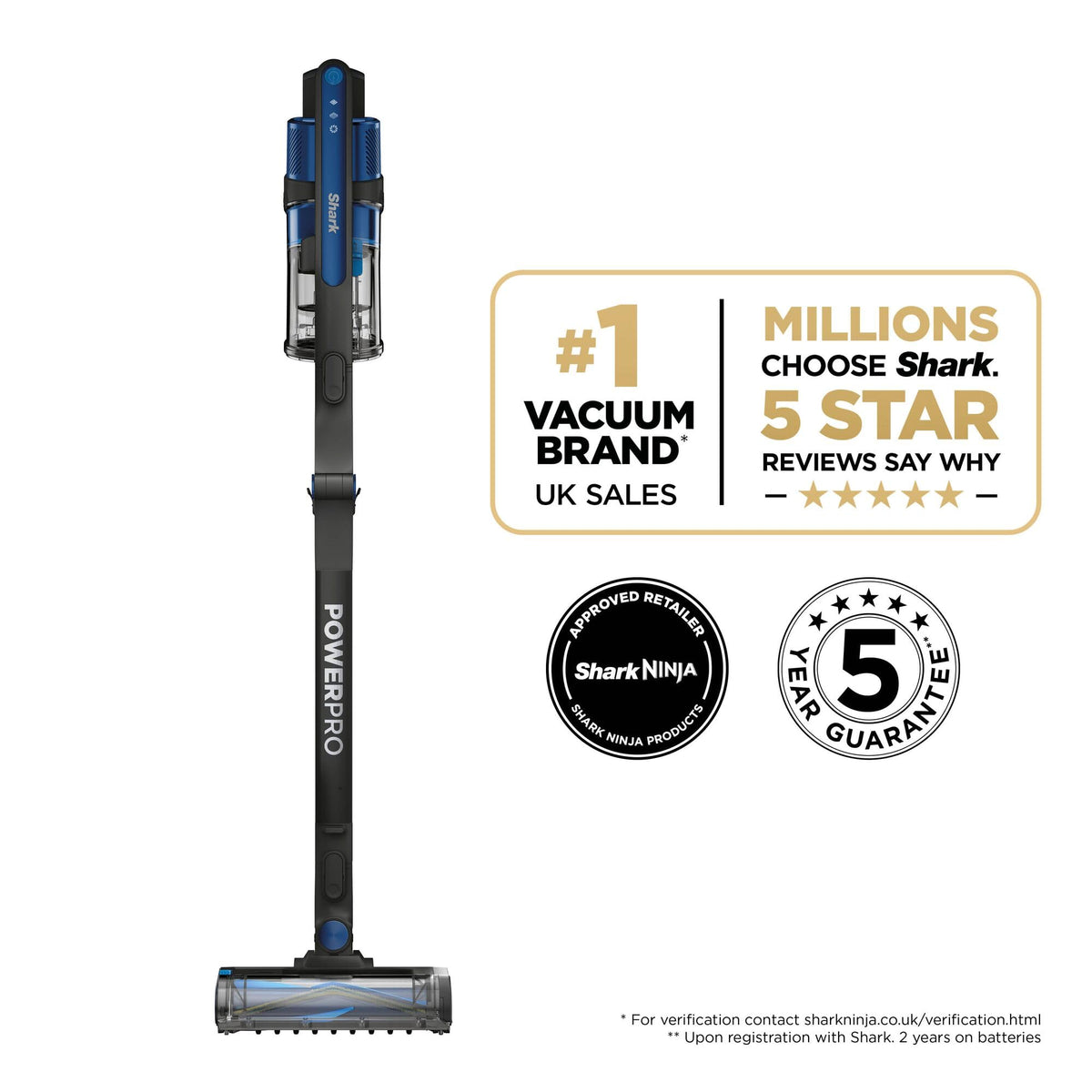 Shark PowerProPet Cordless Stick Vacuum with Reveal Technology, IZ381UKT