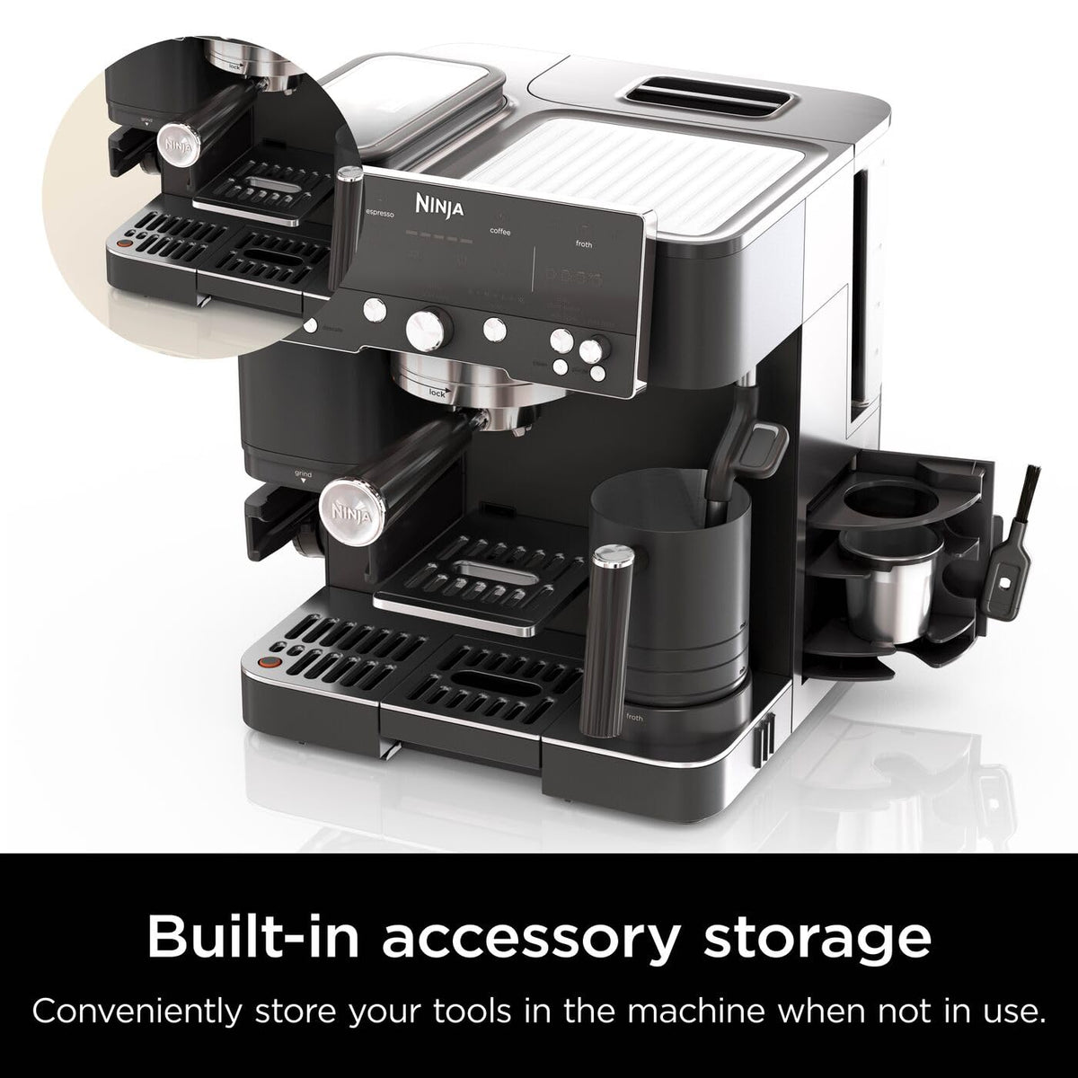 Ninja Luxe Premier 3-in-1 Coffee Machine, Black ES601UKBK