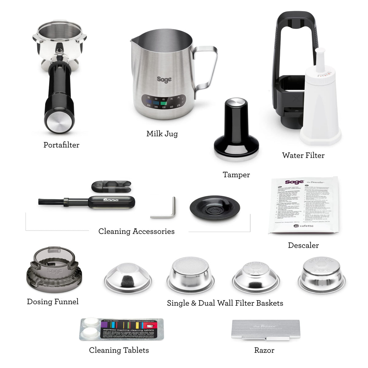 Sage Barista Express, Bean to Cup Machine, Brushed Stainless Steel