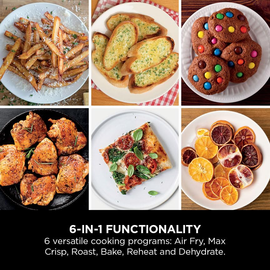 Ninja Double Stack 7.6L 2-Drawer Air Fryer, 6 Cooking Functions, Black