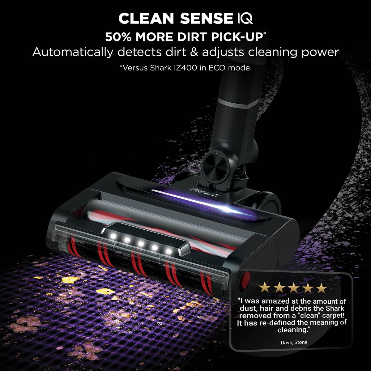Shark Stratos Cordless Stick Vacuum Cleaner, Charcoal/Silver, IZ420UKT