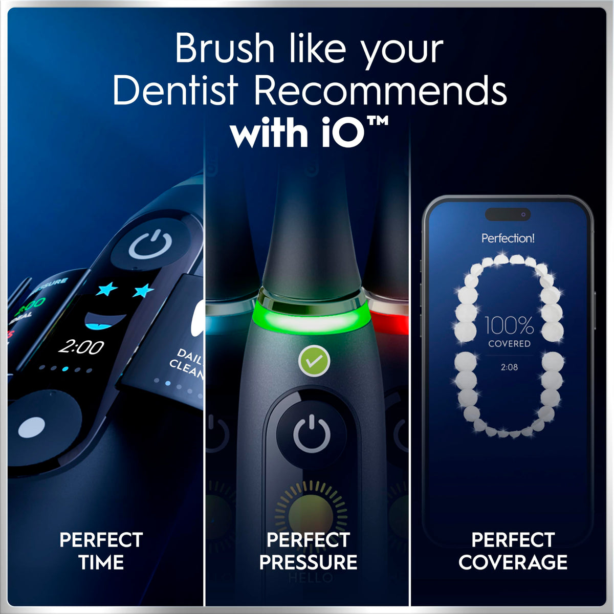 Oral-B iO6 Electric Toothbrush, Black, with Travel Case and Spare Heads