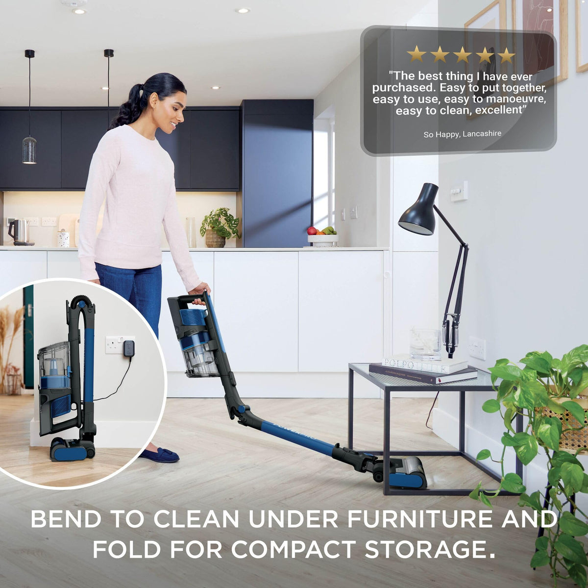 Shark PowerPro Cordless Stick Vacuum, Multi-Surface Cleaning, IZ381UK