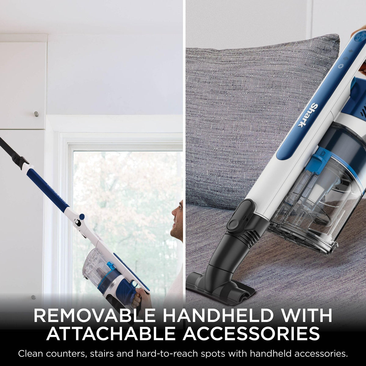 Shark PowerPro Cordless Stick Vacuum Cleaner, Navy Metallic, IZ380UK