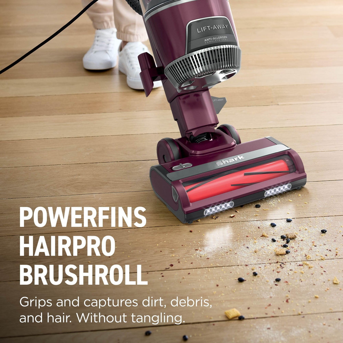 Shark Corded Upright Vacuum Cleaner with Lift-Away Technology, Anti Hair Wrap Plus, Anti-Allergen, 8m Cord, LU250UK