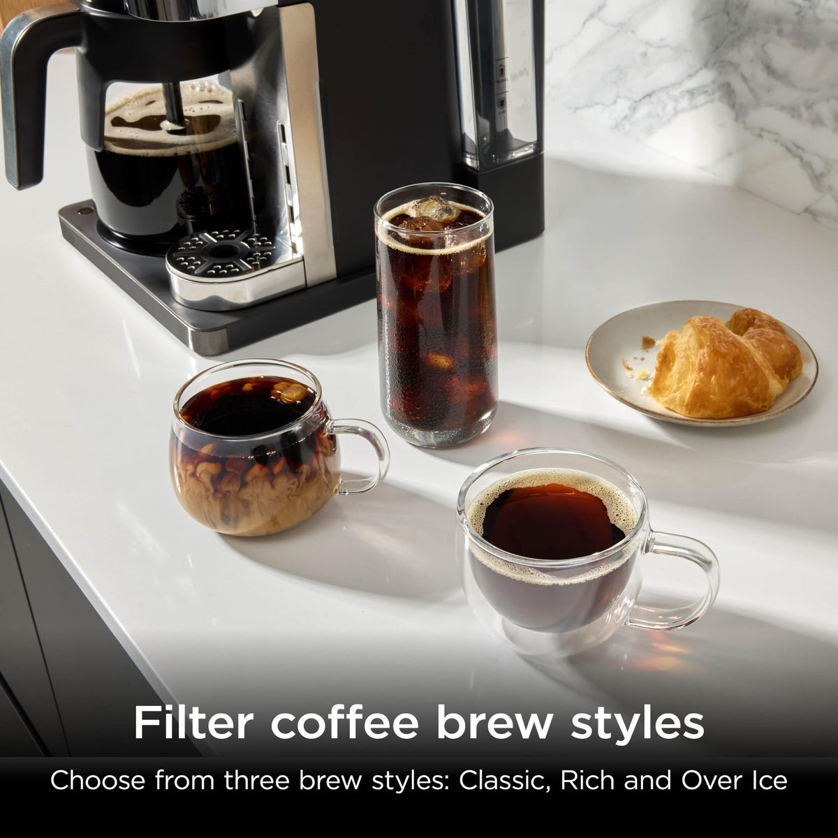 Ninja Prestige Filter Coffee & Pod Capsule Machine, Gunmetal CFN802UKGM