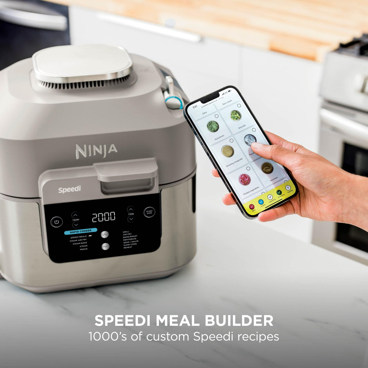 Ninja Speedi 12-in-1 Multi-Cooker, 5.7L Cooking Pot, Stone Gold ON500UKSTGD
