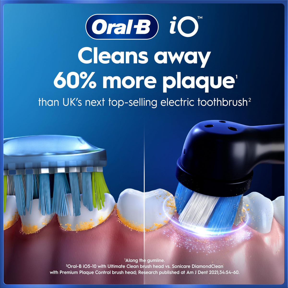 Oral-B iO5 Electric Toothbrush, Black, with Travel Case and Spare Head