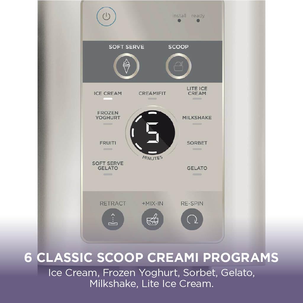 Ninja CREAMi Scoop and Swirl Ice Cream Machine, Stone Gold NC701UKSTGD