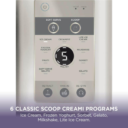 Ninja CREAMi Scoop and Swirl Ice Cream Machine, Stone Gold NC701UKSTGD