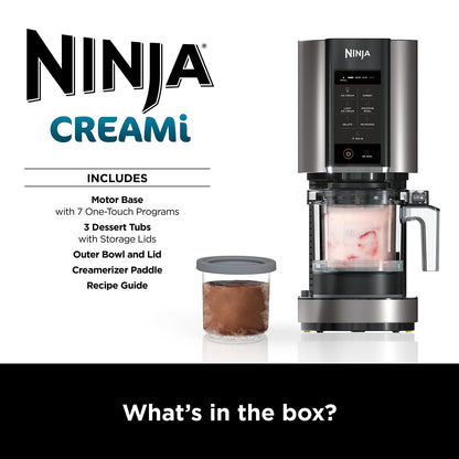 Ninja CREAMi Ice Cream & Frozen Dessert Maker, Black/Silver NC300UK
