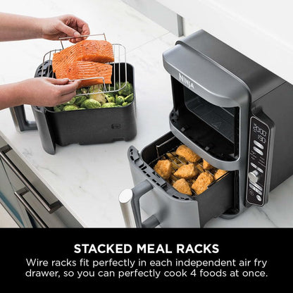 Ninja Double Stack XL 9.5L 2-Drawer Air Fryer, 6 Cooking Functions, Grey