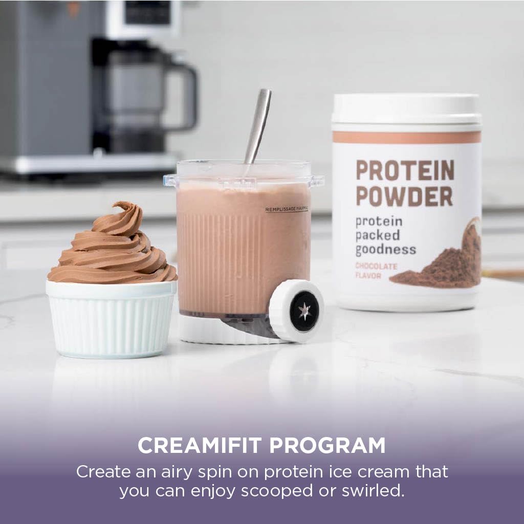 Ninja CREAMi Scoop and Swirl Ice Cream Machine, Stone Gold NC701UKSTGD