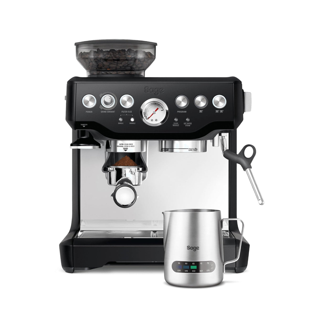 Sage Barista Express, Bean to Cup Machine, Black Truffle
