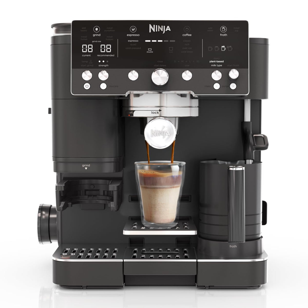 Ninja Luxe Premier 3-in-1 Coffee Machine, Black ES601UKBK