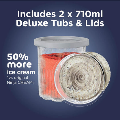 Ninja CREAMi Deluxe Ice Cream Frozen Dessert Maker, Stone/Gold NC501UKSTGD
