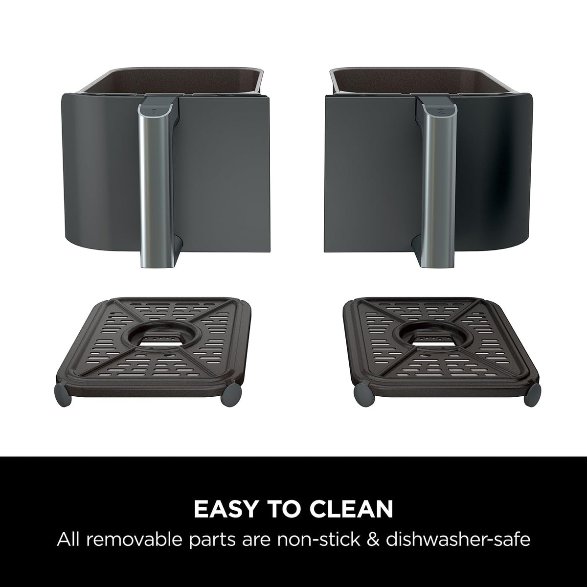 Ninja Foodi MAX Dual Zone 9.5L Air Fryer, 2 Drawers, Black AF400UK