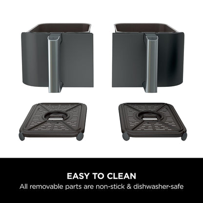 Ninja Foodi MAX Dual Zone 9.5L Air Fryer, 2 Drawers, Black AF400UK