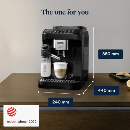 De'Longhi Magnifica Evo, Bean to Cup Coffee and Cappuccino Maker, 1450 watts, 250g bean container, 1.8L water container, ECAM292.81.B, Plastic, Black