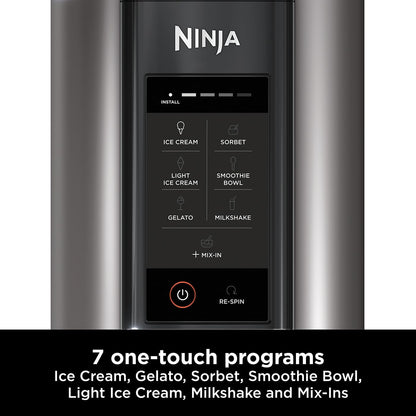 Ninja CREAMi Ice Cream & Frozen Dessert Maker, Black/Silver NC300UK