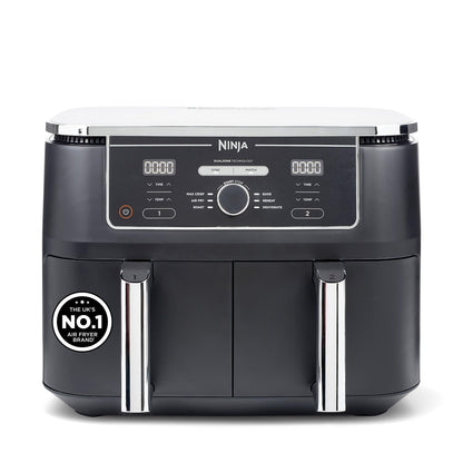Ninja Foodi MAX Dual Zone 9.5L Air Fryer, 2 Drawers, Black AF400UK