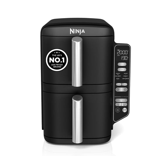 Ninja Double Stack 7.6L 2-Drawer Air Fryer, 6 Cooking Functions, Black