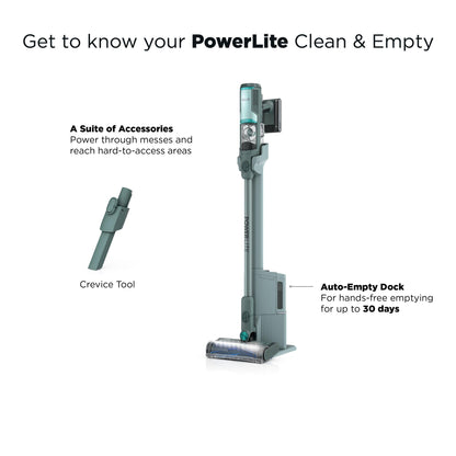 Shark PowerLite Clean & Empty Cordless Vacuum with Auto-Empty Base, Lightweight Multi-Surface Cleaning, HEPA Filtration, 40 Min Runtime – BU3623UK