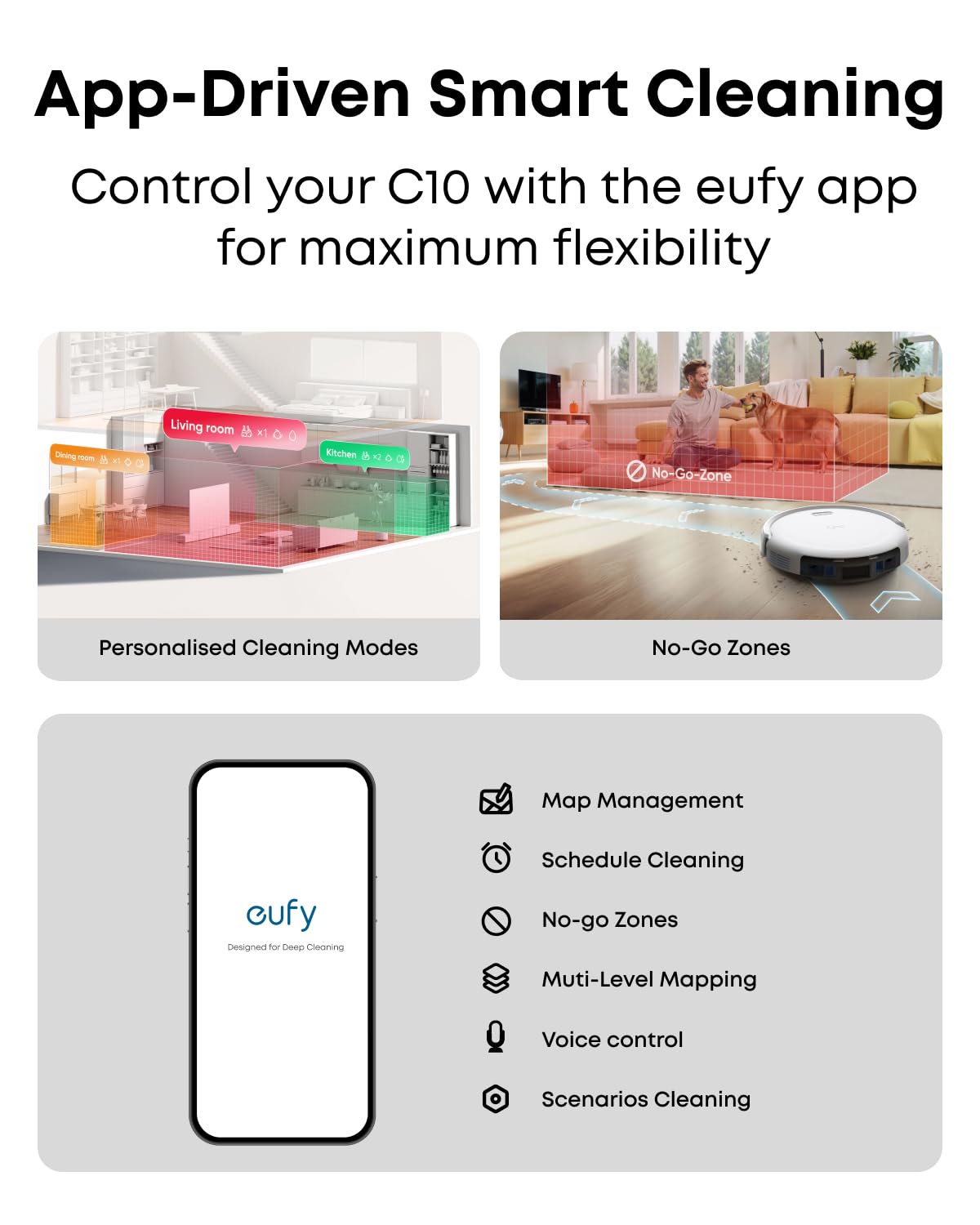 eufy Robot Vacuum Cleaner, C10, Self Emptying,8 Weeks Hands Free