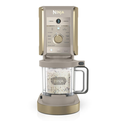 Ninja CREAMi Deluxe Ice Cream Frozen Dessert Maker, Stone/Gold NC501UKSTGD