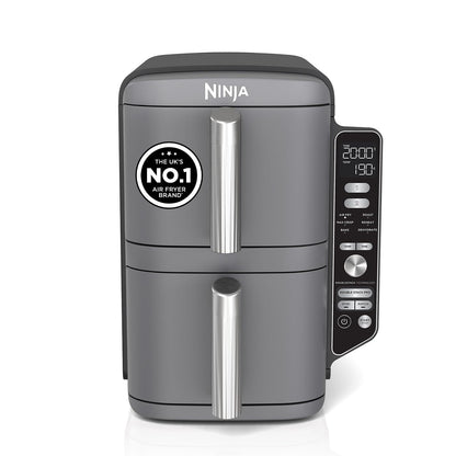Ninja Double Stack XL 9.5L 2-Drawer Air Fryer, 6 Cooking Functions, Grey