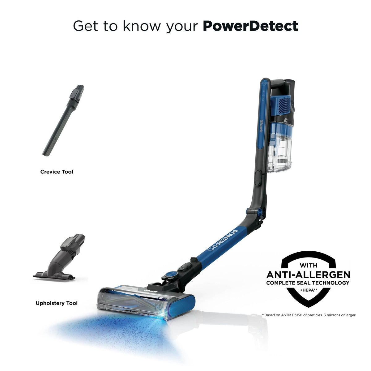 Shark PowerPro Cordless Stick Vacuum, Multi-Surface Cleaning, IZ381UK