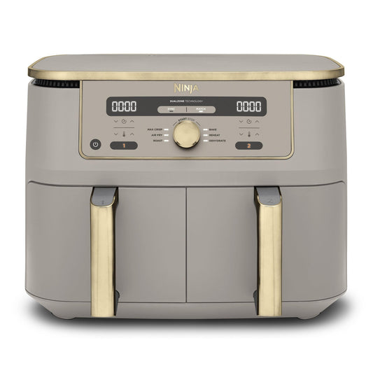 Ninja MAX Dual Zone Digital Air Fryer, 9.5L, Stone Gold DZ400UKSTGD