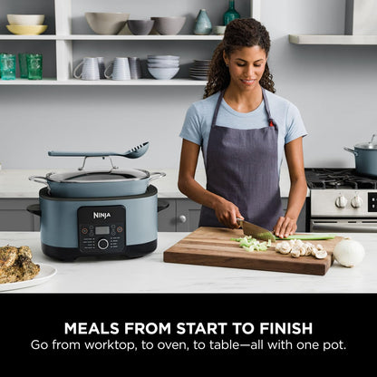 Ninja Foodi PossibleCooker, 8-in-1 Slow Cooker, 8L, Sea Salt Grey, MC1001UK