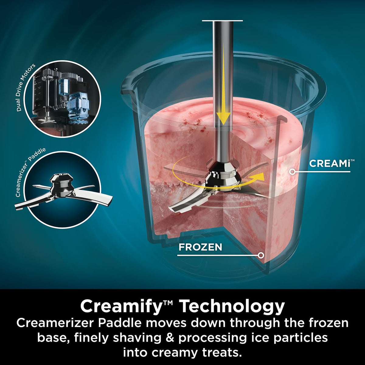 Ninja CREAMi Ice Cream & Frozen Dessert Maker, Black/Silver NC300UK