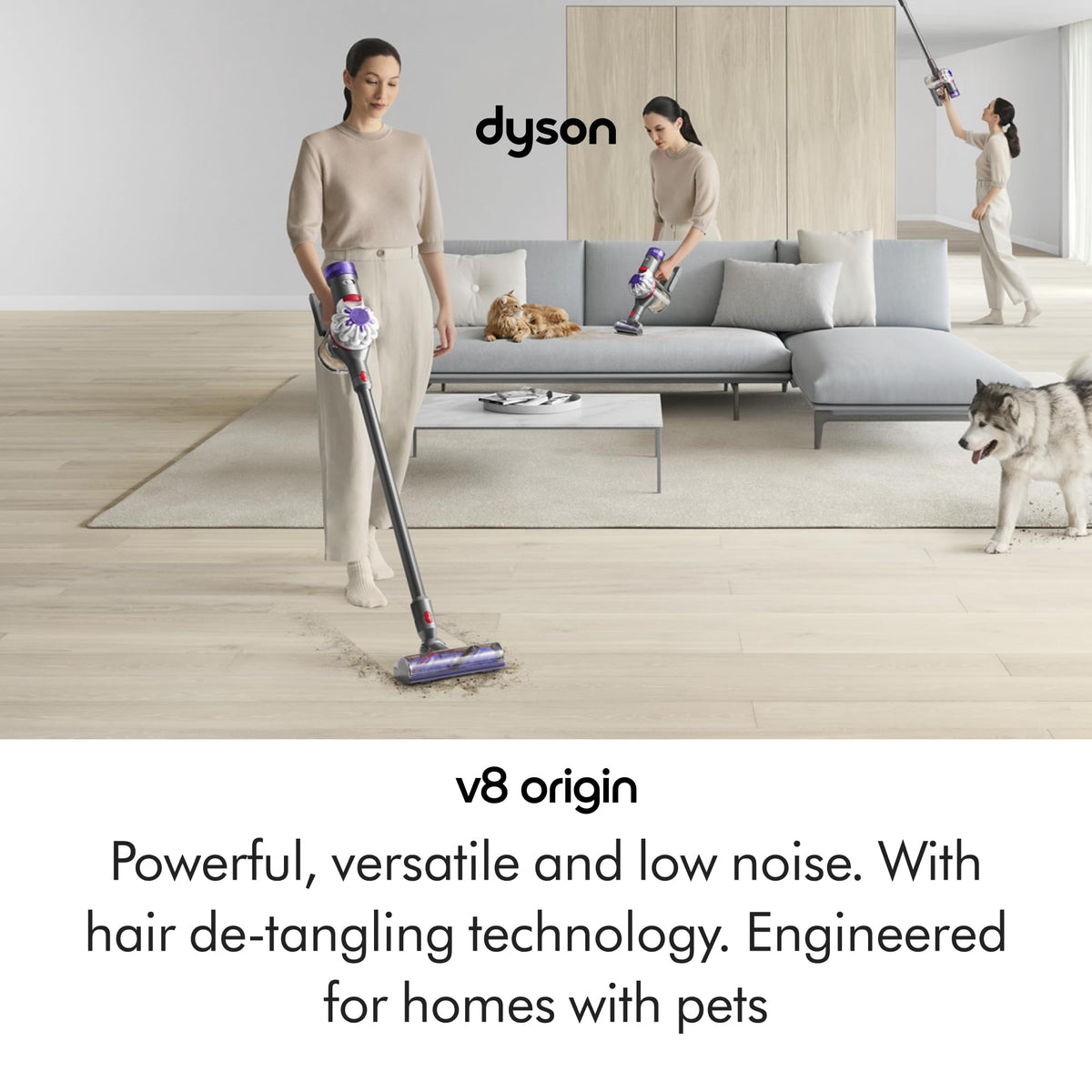 Dyson V8 Origin Cordless Vacuum Cleaner, up to 40m runtime, Handheld Hoover