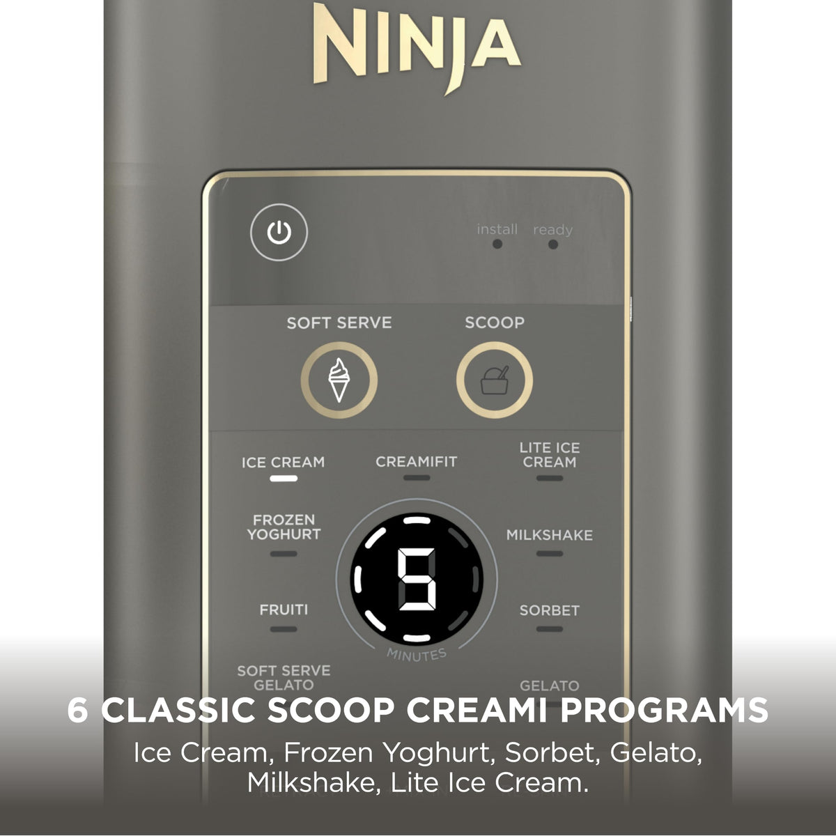 Ninja CREAMi Scoop and Swirl Soft Serve and Ice Cream Maker with 2x Tubs, 13 Functions, Makes Ice Cream, Soft Serve, Gelato, Sorbet, Milkshakes and More, Mix-In Option, Mocha NC701UKBR