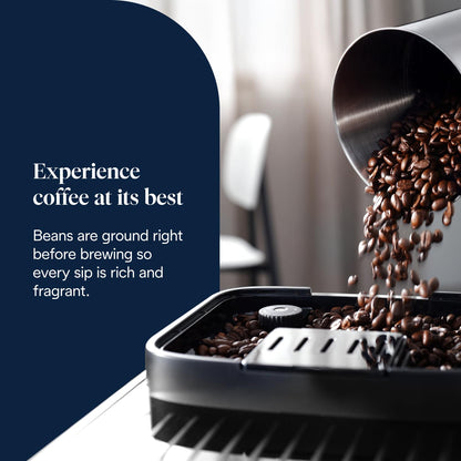 De'Longhi Magnifica Evo, Bean to Cup Coffee and Cappuccino Maker, 1450 watts, 250g bean container, 1.8L water container, ECAM292.81.B, Plastic, Black