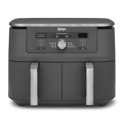 Ninja MAX Dual Zone 9.5L Air Fryer, 2 Drawers, Gunmetal DZ400UK
