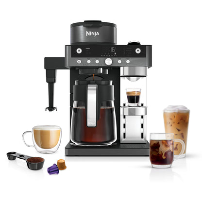 Ninja Prestige Filter Coffee & Pod Capsule Machine, Gunmetal CFN802UKGM