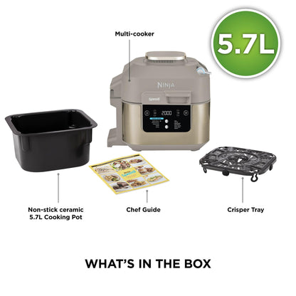 Ninja Speedi 12-in-1 Multi-Cooker, 5.7L Cooking Pot, Stone Gold ON500UKSTGD