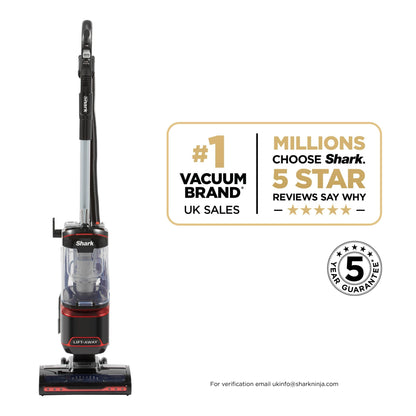 Shark Corded Upright Vacuum Cleaner 1.1L, Pet Model, Red/Black, NV602UKT