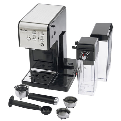 Breville One-Touch CoffeeHouse Coffee Machine | EspressoCappuccino & Latte Maker | 19 Bar Italian Pump | Automatic Milk Frother | ESE Pod Compatible | Black [VCF107]