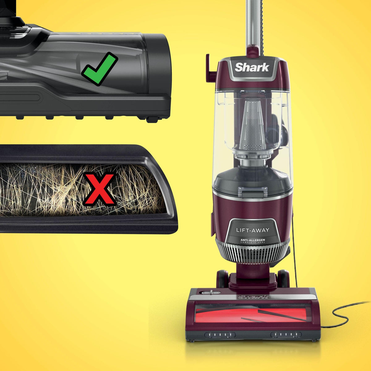 Shark Corded Upright Vacuum Cleaner with Lift-Away Technology, Anti Hair Wrap Plus, Anti-Allergen, 8m Cord, LU250UK