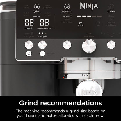 Ninja Luxe Premier 3-in-1 Coffee Machine, Black ES601UKBK