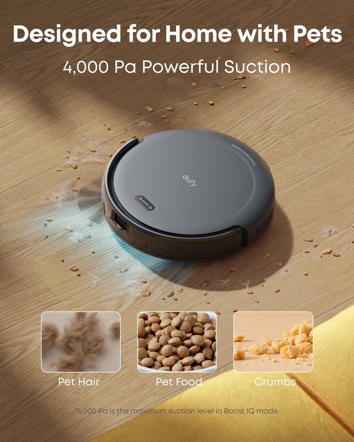 eufy Robot Vacuum C10,Self Emptying,8 Weeks Hands Free,Powerful Suction