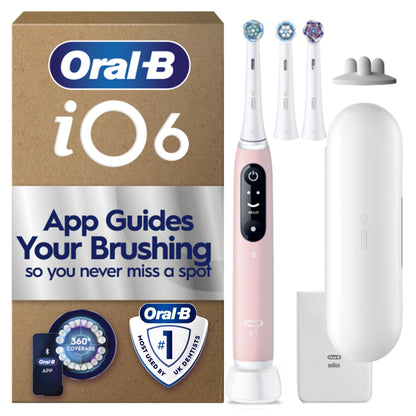 Oral-B iO6 Electric Toothbrush for Adults, Pink