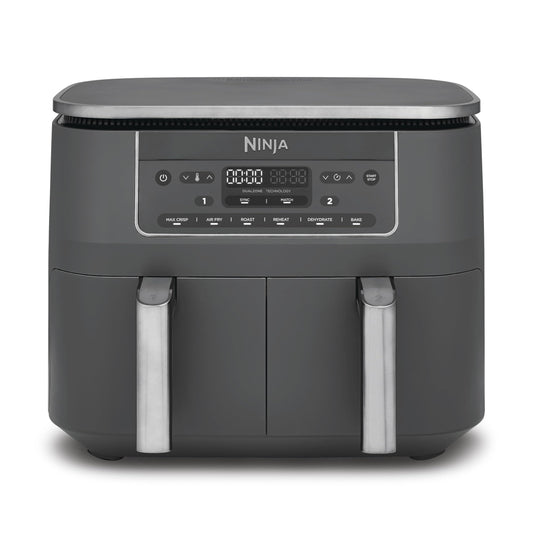 Ninja Dual Zone 6-in-1 7.6L Air Fryer, 2 Drawers, Gunmetal DZ300UK