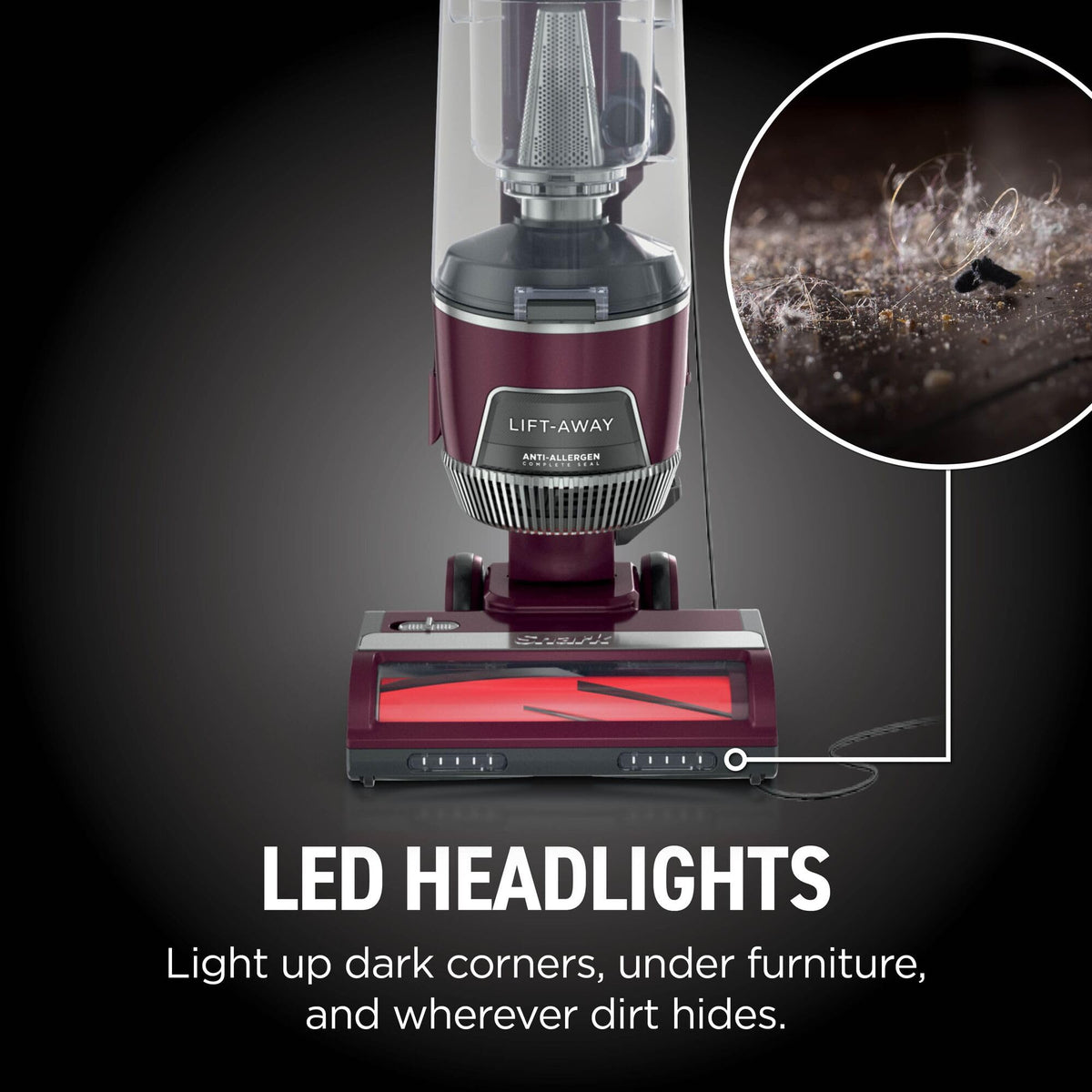 Shark Corded Upright Vacuum Cleaner with Lift-Away Technology, Anti Hair Wrap Plus, Anti-Allergen, 8m Cord, LU250UK